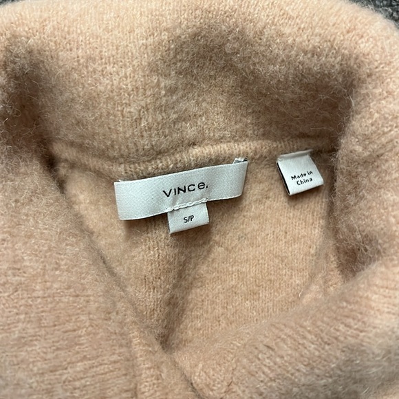 Vince light camel color alpaca blend sweater jacket - Picture 2 of 5